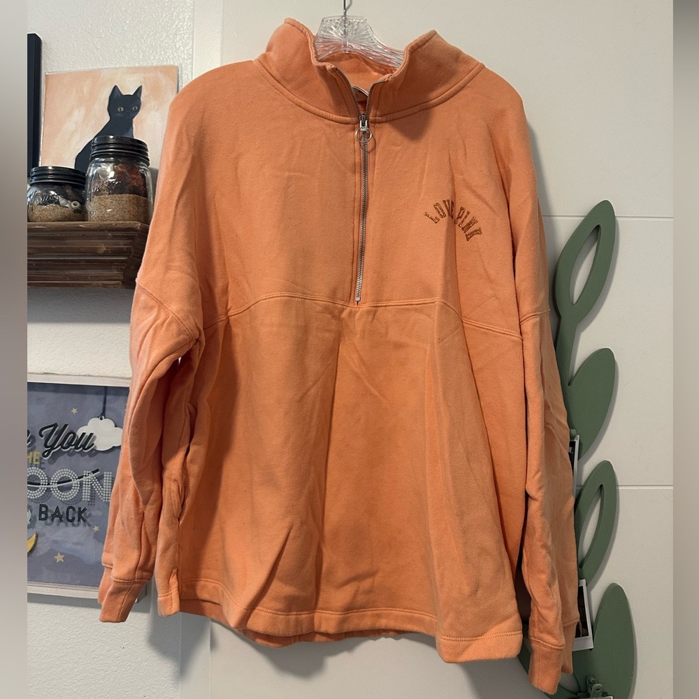 Orange Sorbet PINK Logo Quarter Zip